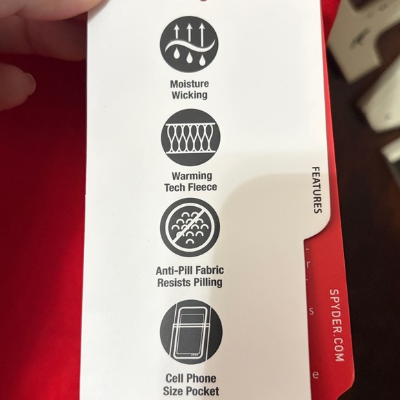 Spyder Active Women's Red High-Waisted Leggings - Picture 5 of 6